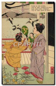 Old Postcard Japan Nippon Women Folklore