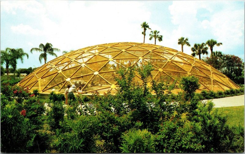 Geodesic Dome Busch Gardens Anheuser Florida Budweiser Tampa FL Postcard VTG UNP 