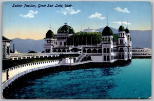 Postcard Salt Lake City Utah UT Saltair Pavilion Dome Water 1910s View