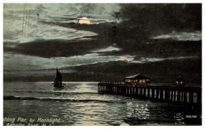 New Jersey  Asbury Park , Fishing Pier by Moonlight