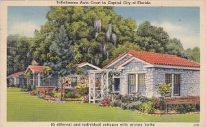 Florida Tallahassee Auto Court In Capital City Of Florida 1940