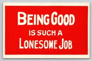 Cartão postal Atlantic City lema ser bom é um trabalho tão solitário-