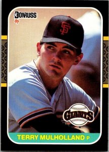 1987 Donruss Baseball Card Terry Mulholland San Francisco Giants sk20441