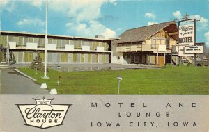 Iowa City Iowa 1964 Postcard Clayton House Motel