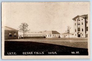 Cedar Falls Iowa IA Postcard RPPC Photo I S T C Building c1910's Antique