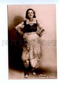 494646 Albania 1941 year Tirana local girl in national dress Vintage postcard