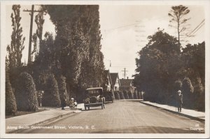 Victoria BC Government Street c1932 Coast Publishing Co RPPC Postcard G4