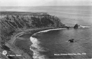 California Palos Verdes Estates Rocky Point 1940s RPPC Photo Postcard 22-9566