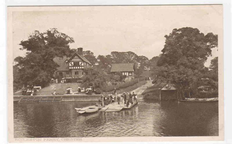 Eccleston Ferry Boat Chester Cheshire England UK 1910s postcard