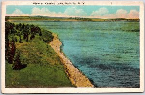 Valhalla New York NY, Picturesque of Kensico Lake, Landscape, Vintage Postcard
