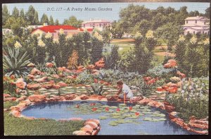 Vintage Postcard 1940 A Pretty Miami Garden, Florida (FL)