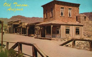 Vintage Postcard Old Bridge & Marshal's Office Building Old Tucson Arizona AZ