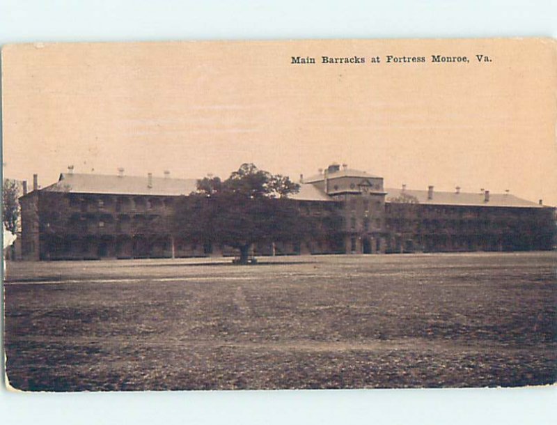 Divided-back MILITARY SCENE Fort Monroe - Old Point Comfort - Hampton VA AF8828