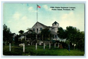 c1910s Fifth Maine Regiment Cottage Peaks Island Portland, Maine ME Postcard