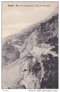 Amalfi, Arial View, Hotel dei Cappuccini e Via per Sorrento, Campania, Italy,...