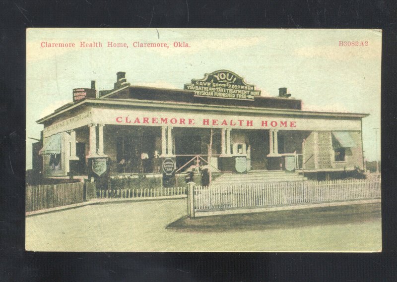 Claremore Oklahoma Claremore Bath House Vintage Postcard United
