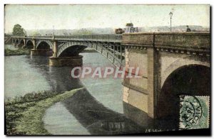 Old Postcard Vichy Bridge on & # 39Allier