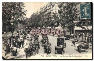 Old Postcard Paris VIII Boulevard de la Madeleine