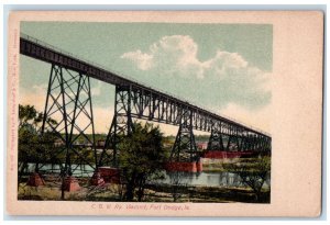 c1905 C.G.W. Railway Viaduct Fort Dodge Iowa IA Antique Unposted Postcard