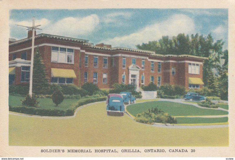 ORILLIA , Ontario , 1930s ; Soldier's Memorial Hospital