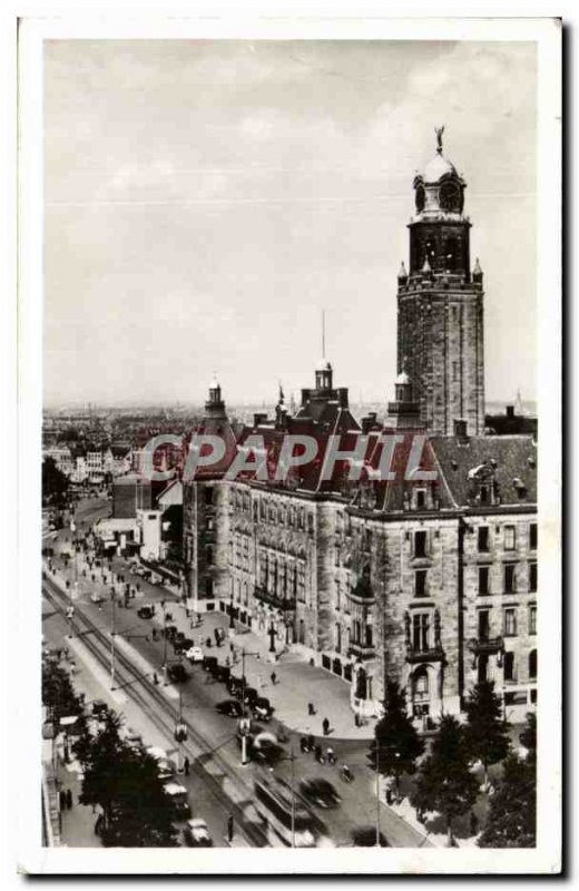 Old Postcard Rotterdam Coolsingal Mit Raadhuis