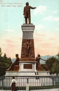 Vintage Postcard 1997 Brigham Young's Monument Salt Lake City Utah UT