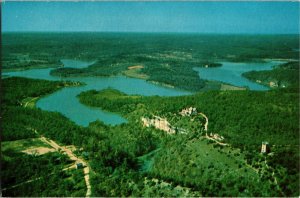 View of Lake of the Ozarks, Near U.S. Hwy Route 66 Missouri Ozarks Postcard D20