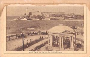 Havana Cuba scenic view Morro Castle and Harbor entrance antique pc Z33342