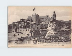 Postcard Le Palais du Prince et Monument Monaco Monaco