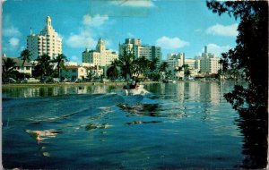 Florida Miami Beach Hotel Row and Indian Creek 1972