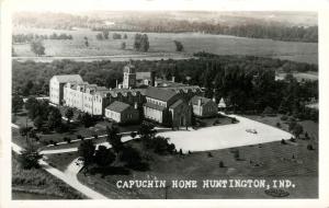 RPPC Postcard Capuchin Home Huntington IL Franciscan Province of St. Joseph