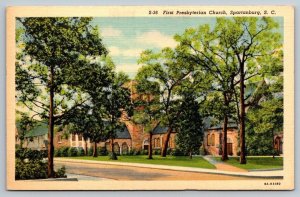 Vintage South Carolina Postcard - First Presbyterian Church  Spartanburg