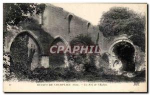 Old Postcard Champlieu Ruins Of The Nave of & # 39Eglise