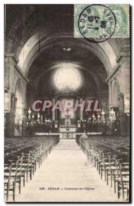 Old Postcard Sedan Interior of & # 39eglise