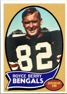 1970 Topps Football Card Royce Berry Cincinnati Bengals sk21529