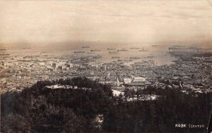 Kobe Japan Birds Eye View Real Photo Vintage Postcard AA38011