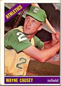 1966 Topps Baseball Card Wayne Causey Kansas City Athletics sk3036