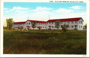 Old Fort Keogh Remains Miles City Montana Postcard