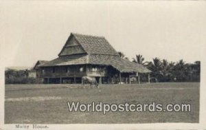 Real Photo Malay House Malaya, Malaysia Writing On Back 