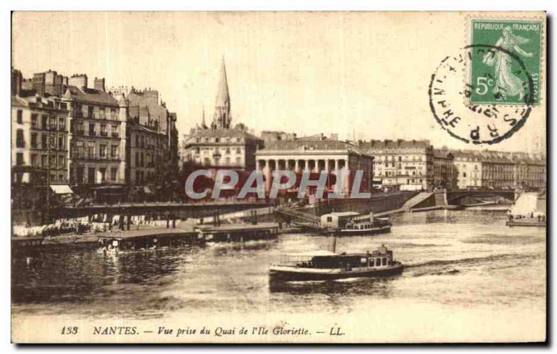 Postcard Old Nantes Vue Prize dock of Miss Gazebo