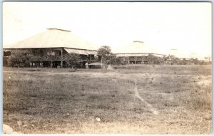 c1910s Africa? Plains RPPC Community Shelters Hut Real Photo Postcard Town A85