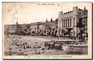 Postcard Old Nice Beach and Hotels Garden Hotel