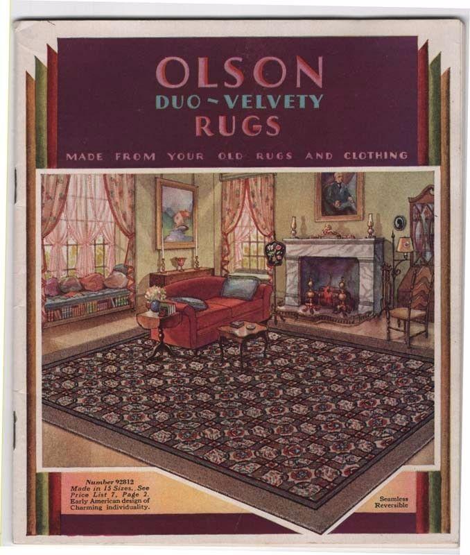 Early Catalog of OLSON DUO-VELVETY RUGS