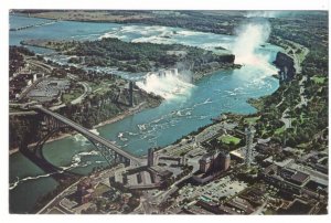 Niagara Falls, Ontario, Canada, Vintage 1960's Chrome Aerial View Postcard