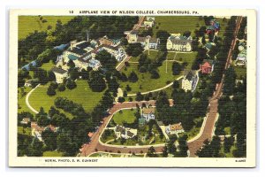 Airplane View Of Wilson College Chambersburg PA. Pennsylvania c1948 Postcard