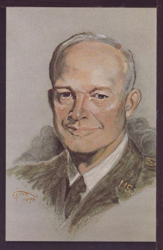 President Eisenhower Portrait by Tina Post Card 3385