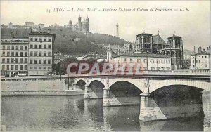 Old Postcard Lyon Pont Tilsitt apse of St John and Coteau Fourvi?res