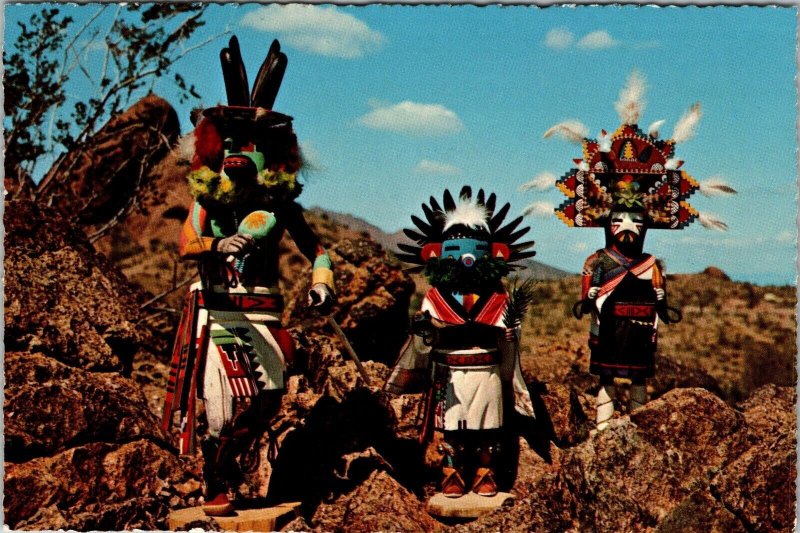 Kachina Dolls Hopi Native Americans Postcard PC69