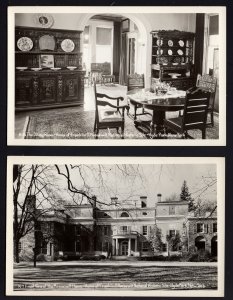 Lot of 2 NY Hyde Park Roosevelt Home Interior Exterior National Historic ~ RPPC