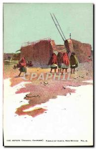 Postcard Old Astufa Isleta Pueblo of New Mexico